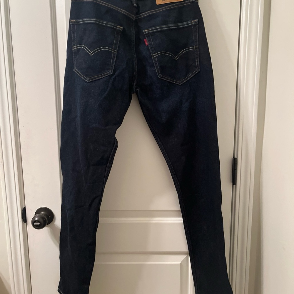 Levi Strauss & Co. 512 Men's Blue Denim Jeans Zip Button Pockets Dark Size 30x32 - Picture 8 of 14